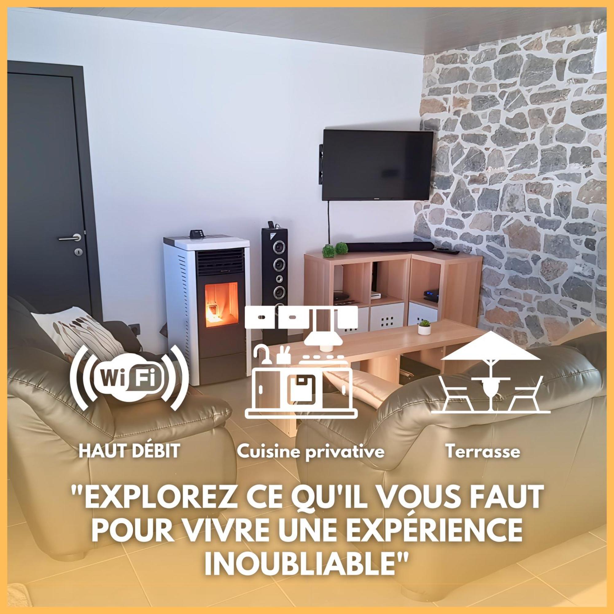 Au Chant Des Roches - Parking - Wifi - Terrasse - Chambres Familiales - Cerfontaine Kültér fotó